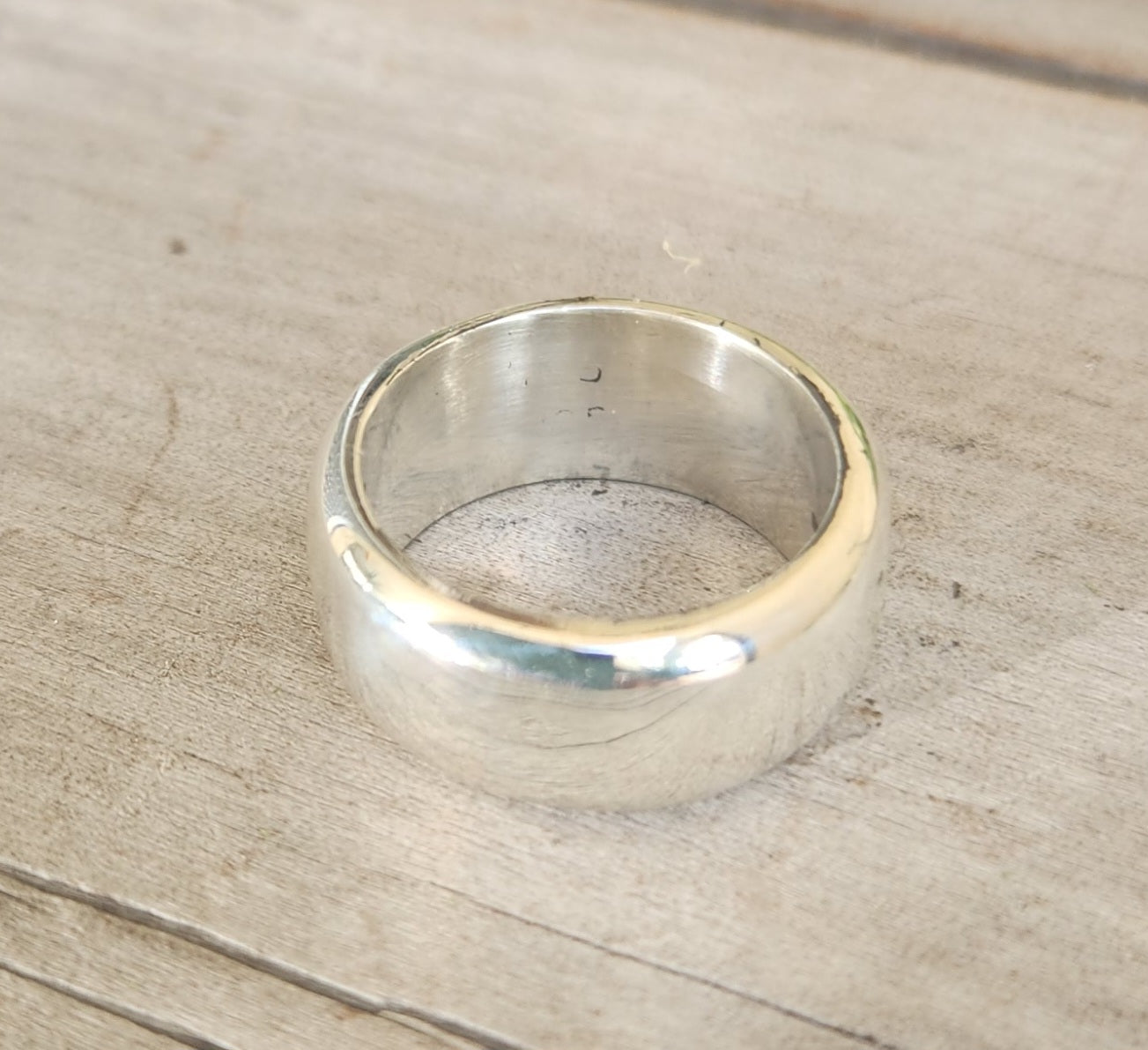 9mm silver ring,925 solid sterling silver,handmade plain band ,rounded band,unisex,d ring,