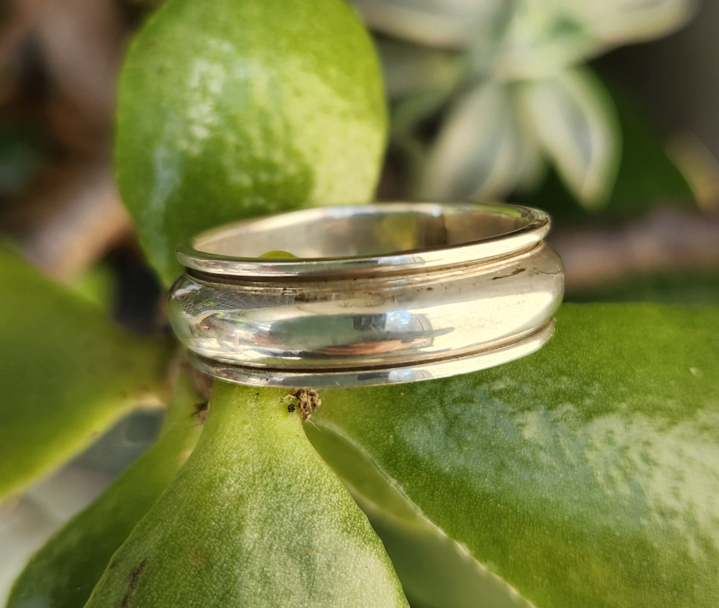 spinner worry ring,925 sterling silver,large size,plain silver band,handmade wedding,bespoke