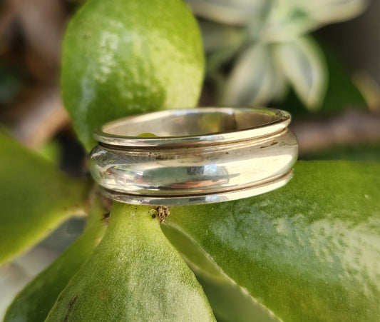 spinner worry ring,925 sterling silver,large size,plain silver band,handmade wedding,bespoke