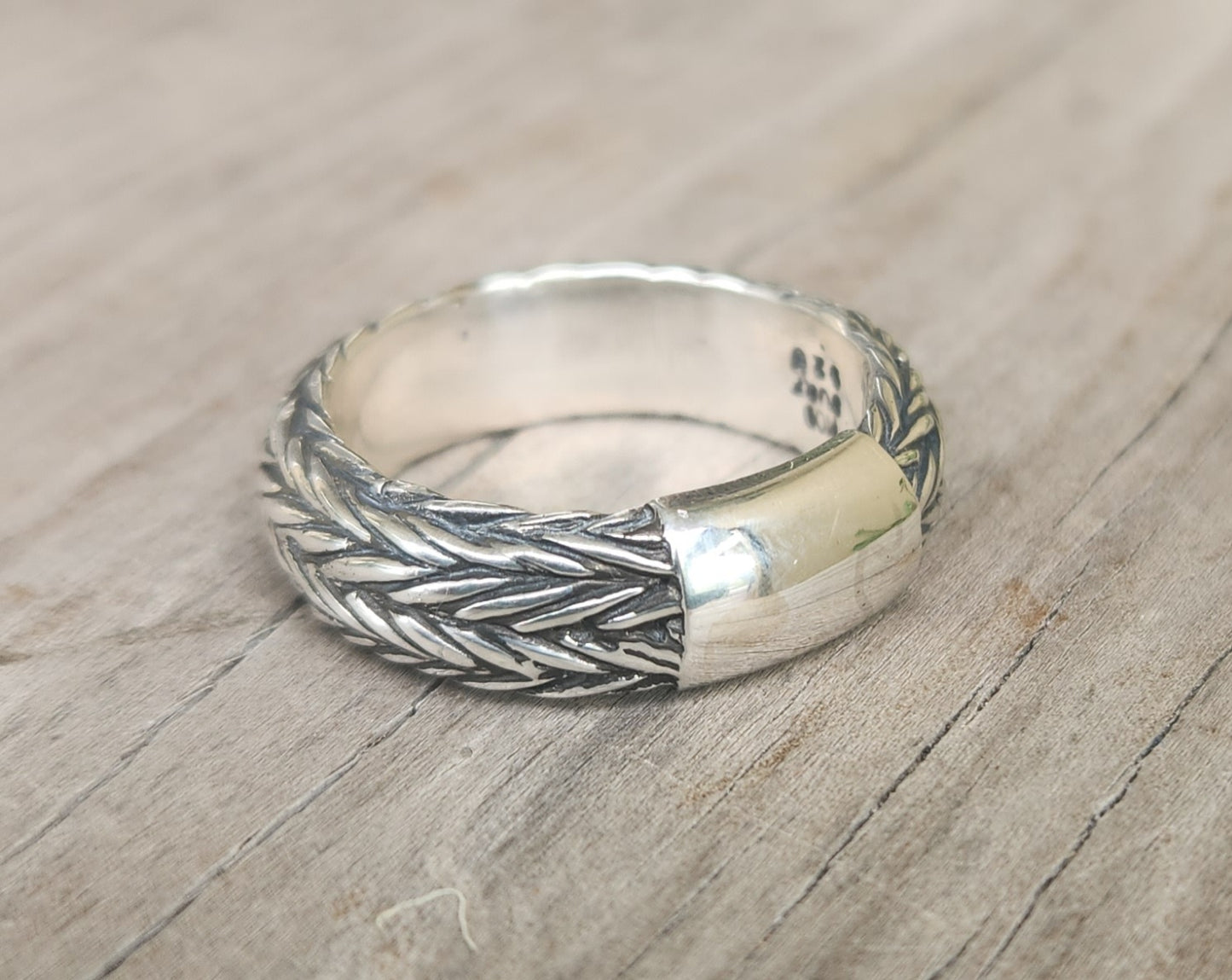 Wave surf band,925 sterling silver,cz signet, Mans Modern surfer signet wedding dress ring MADE TO ORDER