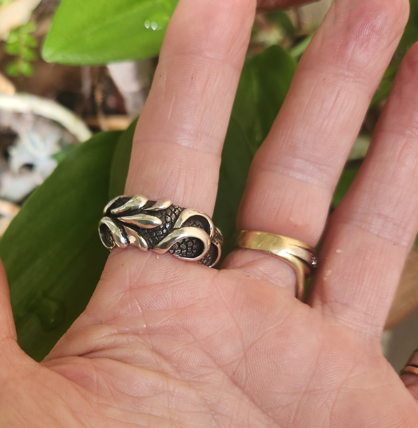 Thick silver band,925 sterling silver ring,dragon skin, modern,steampunk,tribal,dress ring,wedding