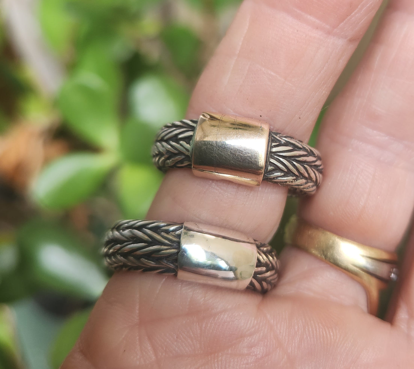 Thick silver ring,925 sterling silver,rounded signet band,rustic,steampunk,industrial Modern,chain,rope   signet, rustic wedding ring