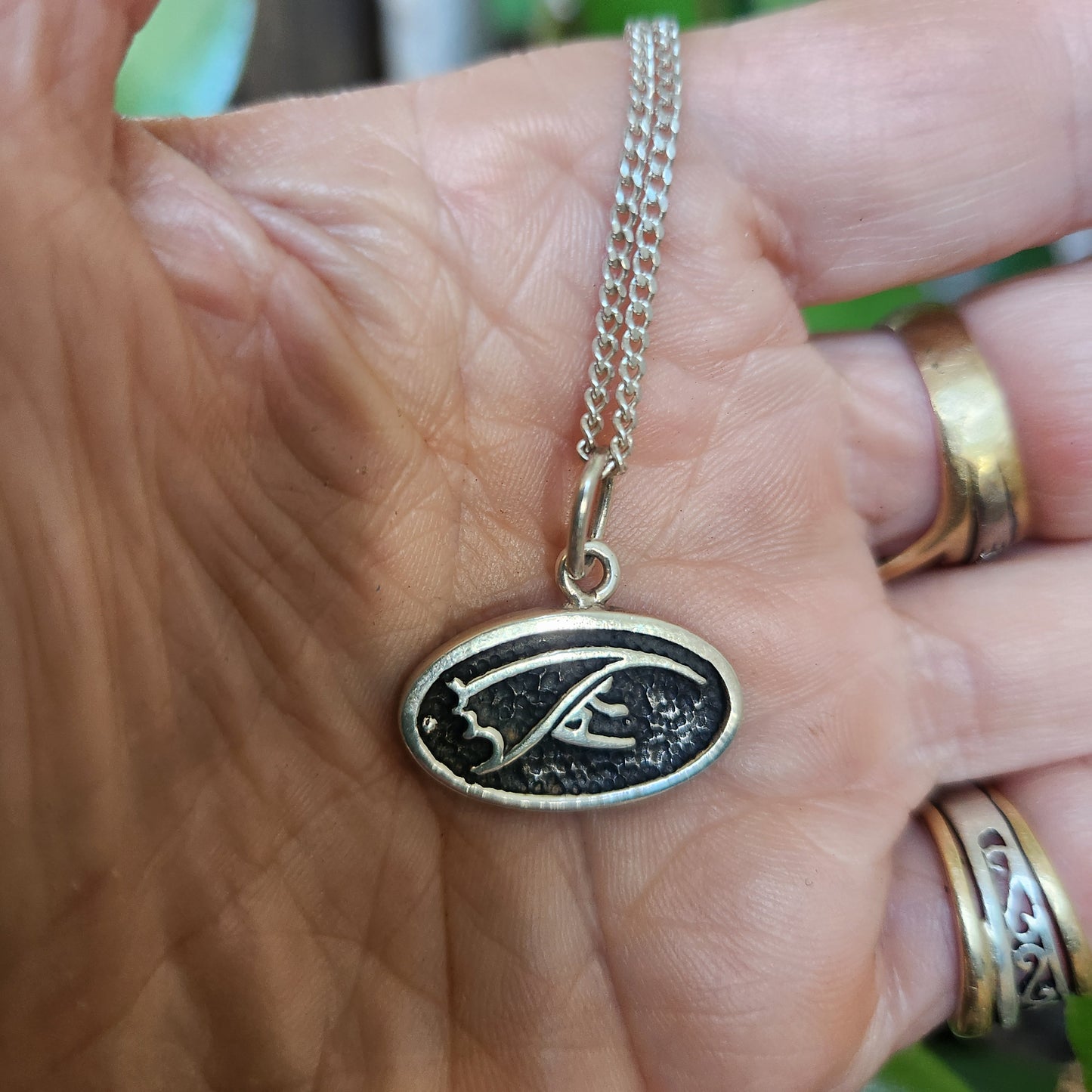 Surfer pendant,925 sterling silver,surf wave charm,handmade