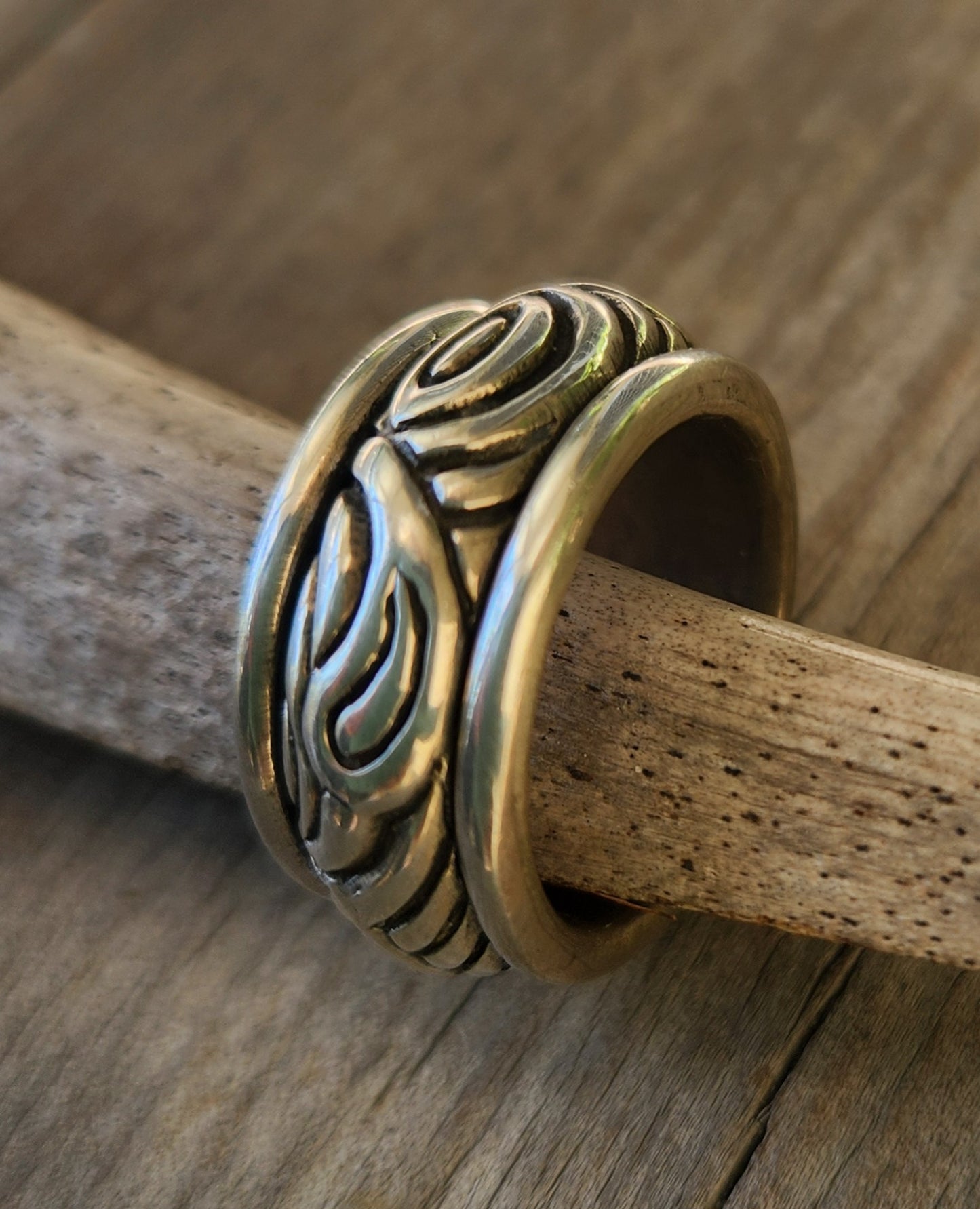 Wide ring,chunky spinner,solid ring,sterling silver,tribal,celtic worry ring,wedding,dress, chunky ring,scroll,bespoke