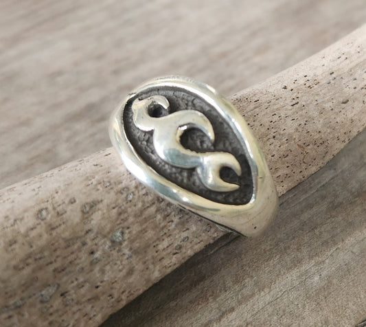 Wave Surf ring,925 sterling silver, ocean sea, ring