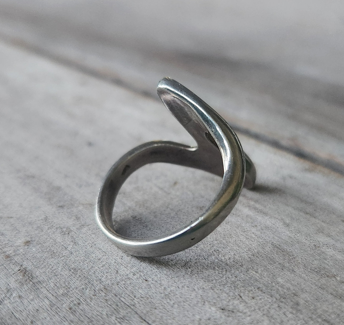 long silver ring,925 sterling silver,handmade,boho, alternative steampunk gothic art nouveau victorian