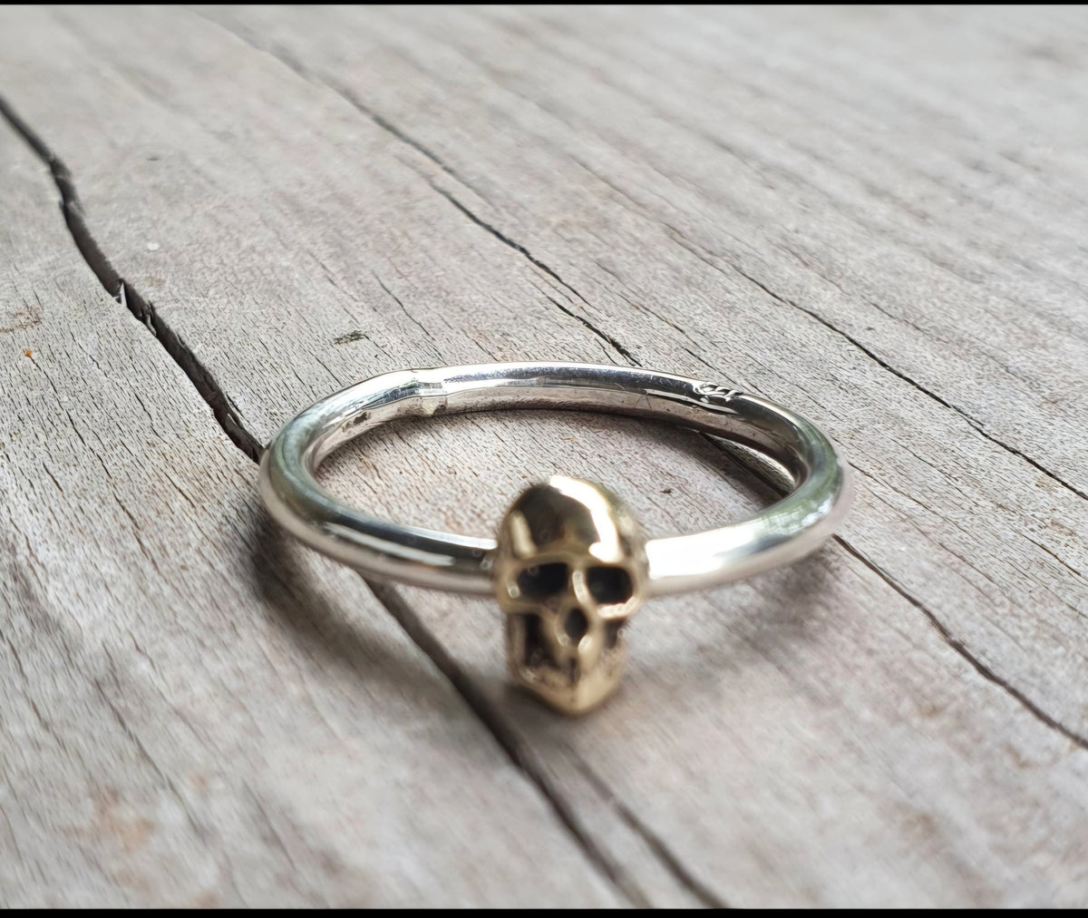 Small pinkie skull ring,925 sterling silver,tiny skull band