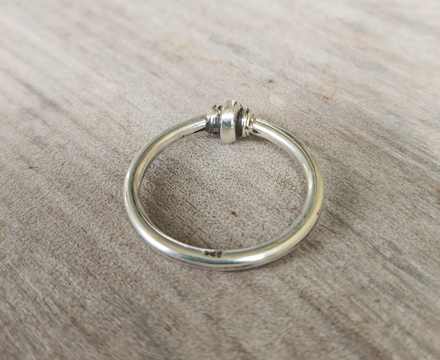 Small halo ball ring,solid 925 sterling silver, 2mm band,bead stacker