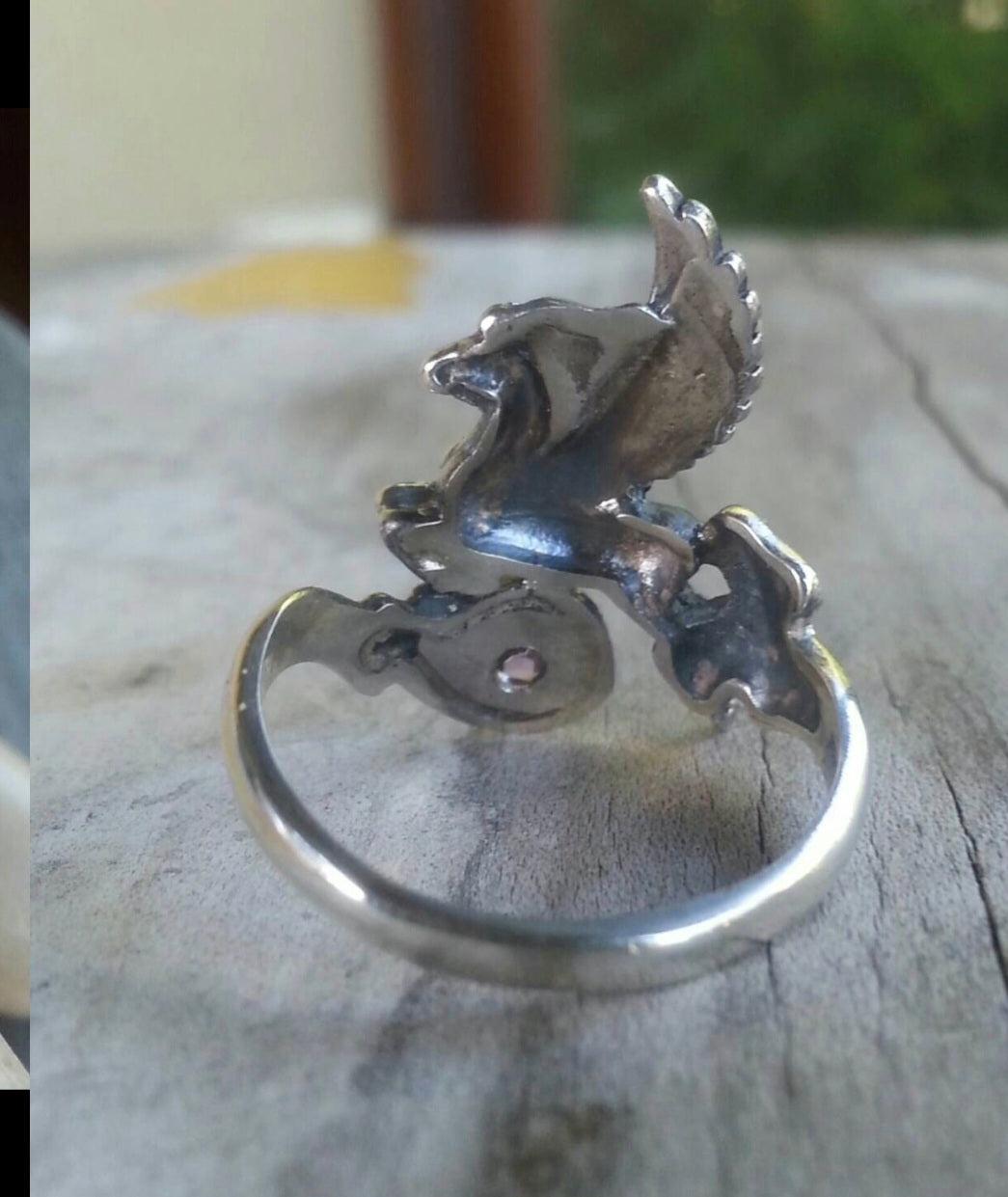 PEGASUS ring,Sterling silver,mythical,horse, unicorn, fantasy,new age, boho,hippy, art nouveau,goddess,handmade,shic,women's fashion,gypsy
