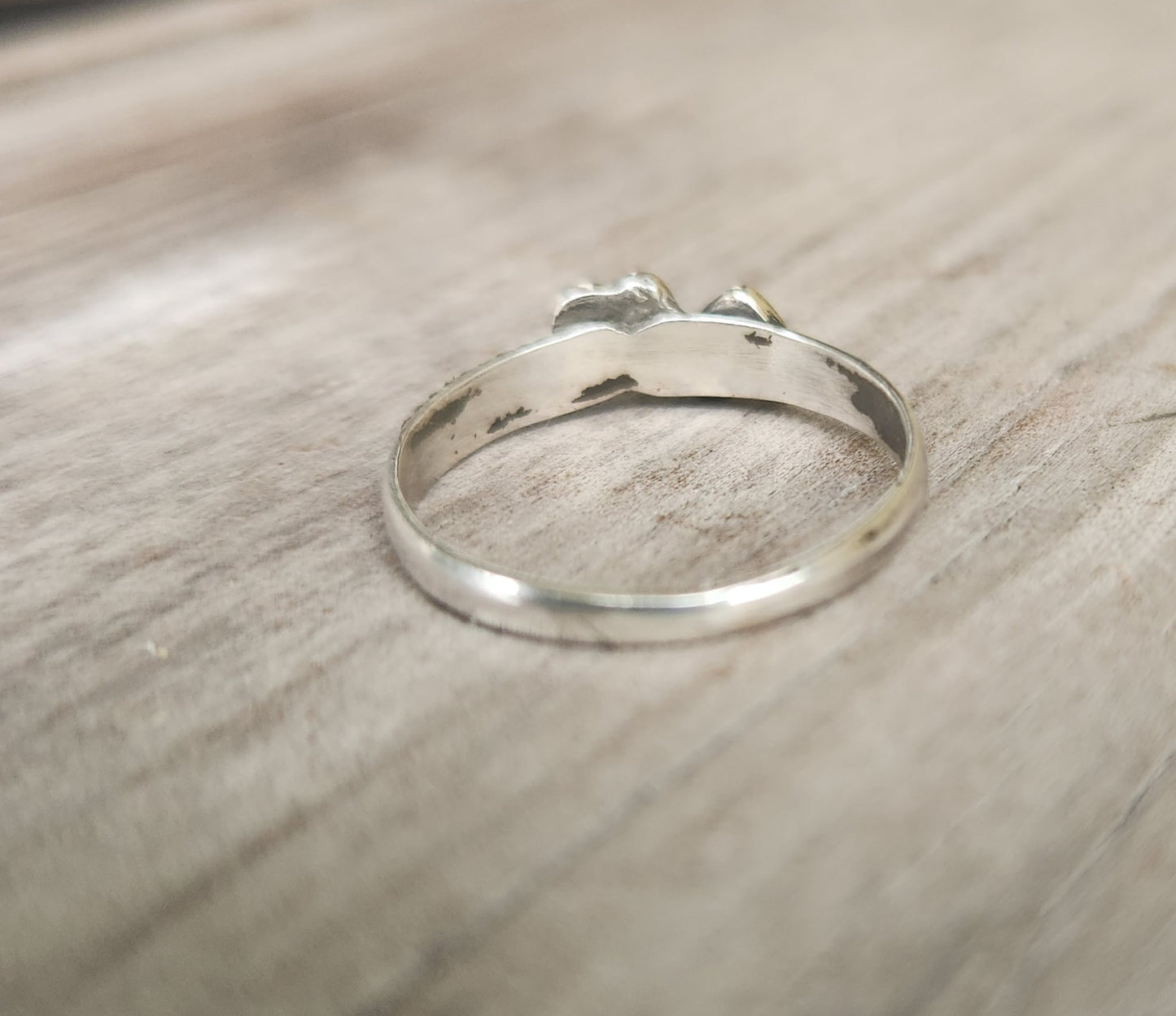 Heart ring,925 sterling silver,stacker band,halo,handmade,boho,goddess
