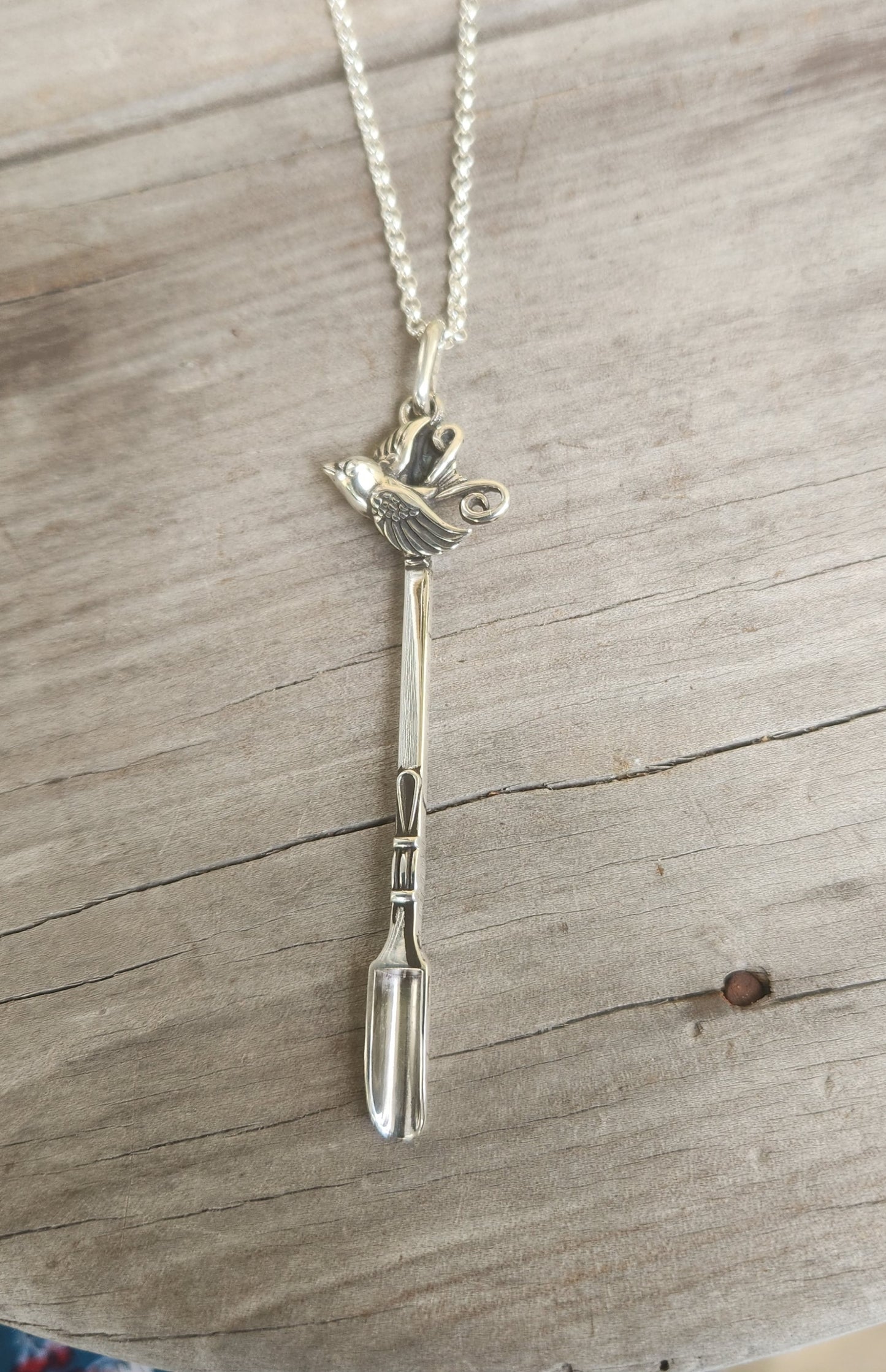 Swallow spoon,925 sterling silver, coke,harpe,pendant,