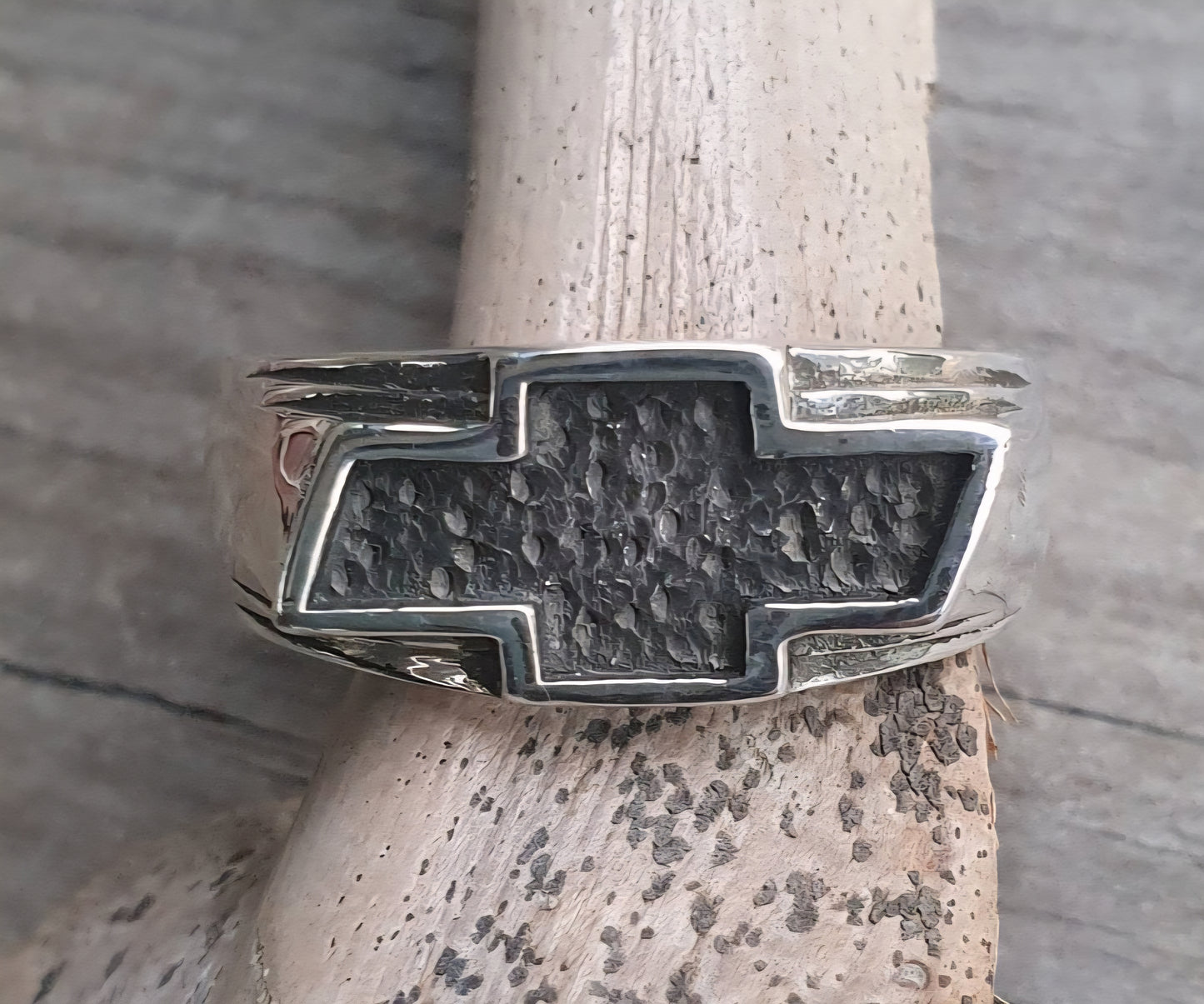 Chev car ring,sterling silver, small cheve ring,rockabilly,hot rod,truck ring,vintage car,hipster,