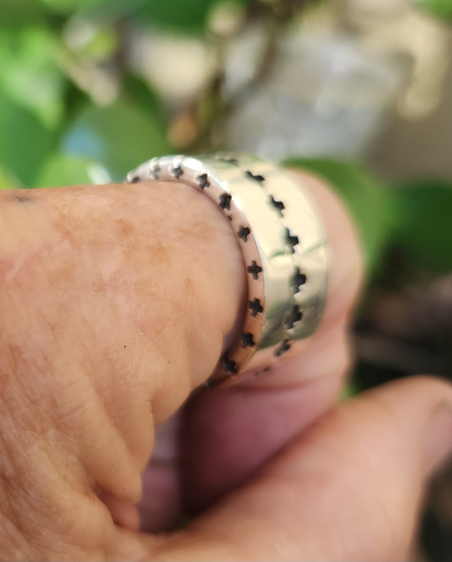 Silver cross ring,925  sterling silver, 10mm wide band even sided cross ring,unisex wedding band, steampunk gothic punk