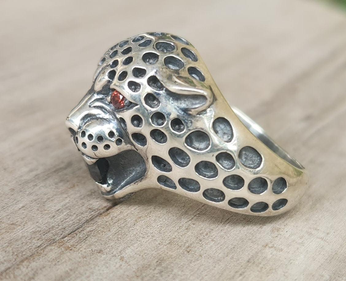 Cheater ring,sterling silver,leopard,lion,tiger,Leo,animal,handmade,hipster,boho,womens fashion