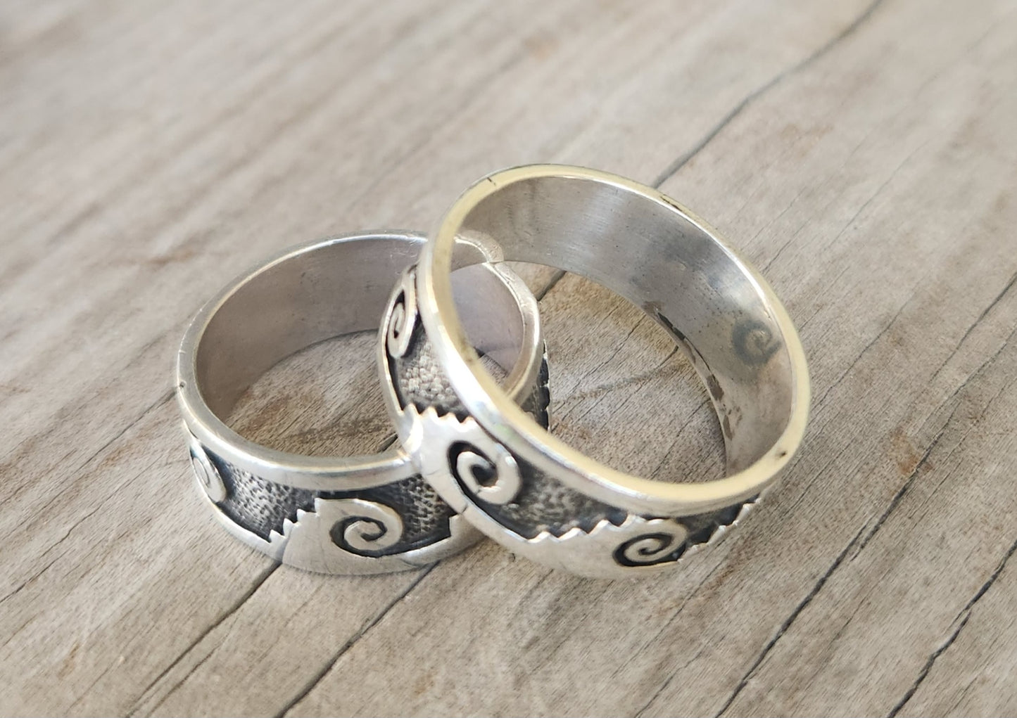 Wave Surf ring,925 sterling silver,aztec ocean sea wedding ring
