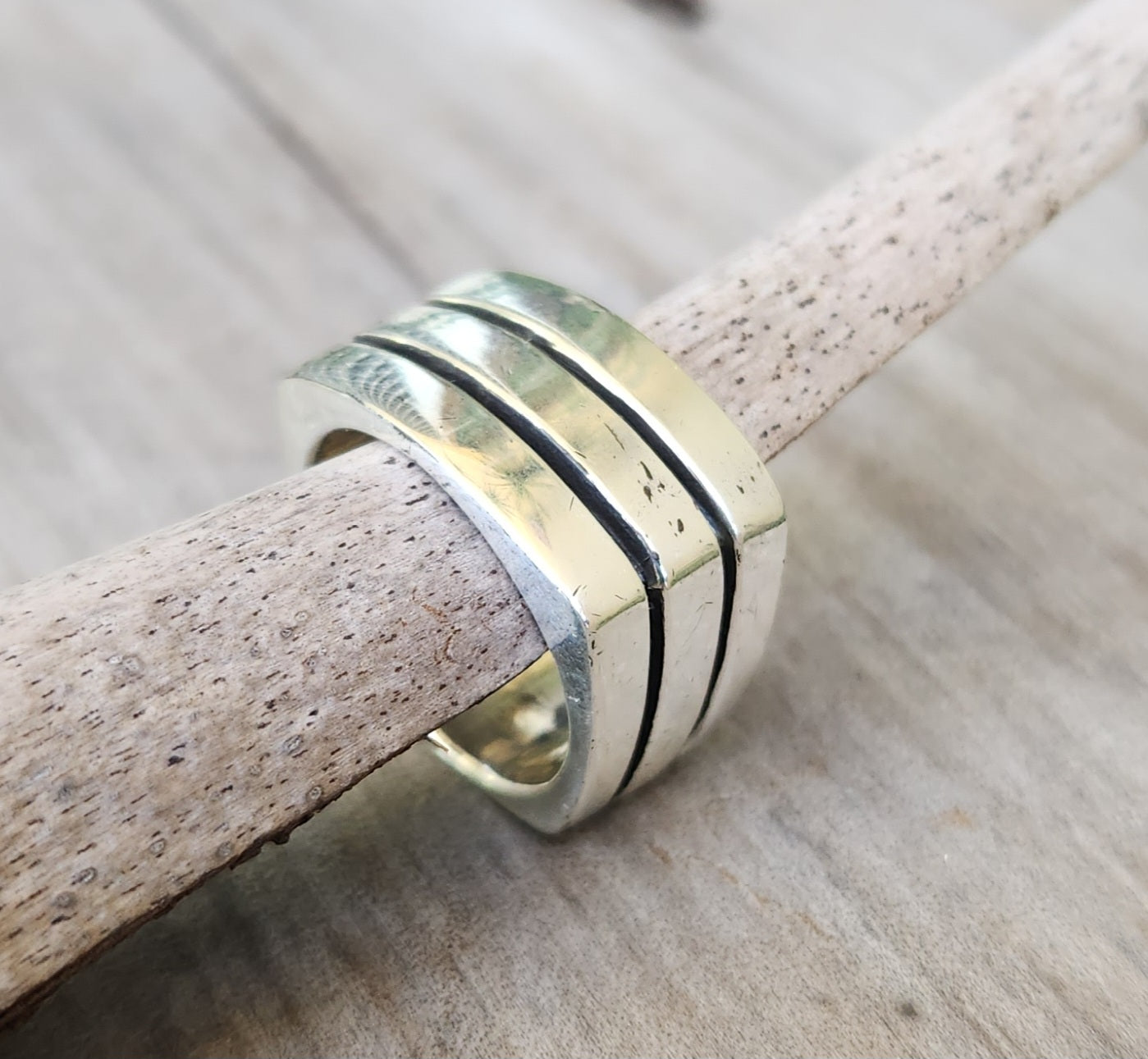 Heavy 13mm wide band, rectangle,925 sterling silver, heavy plain silver, handmade,ladies fashion,wide silver ring,flat top.