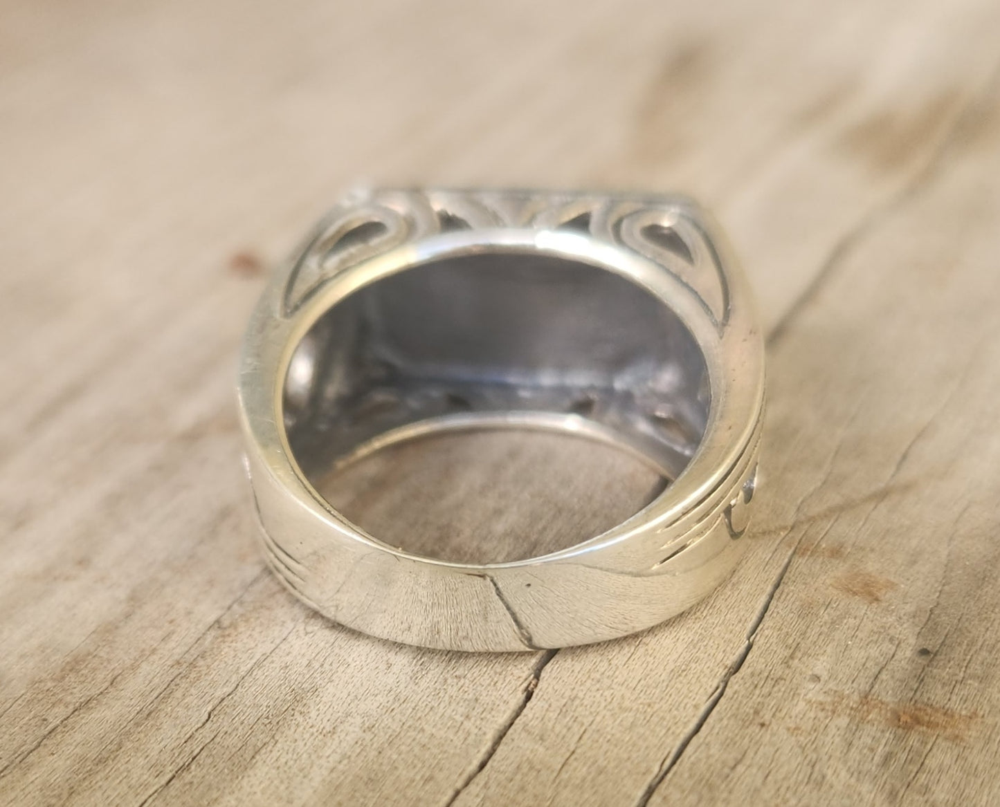 Silver Signet ring,925 sterling silver,filegree blank ring,unisex