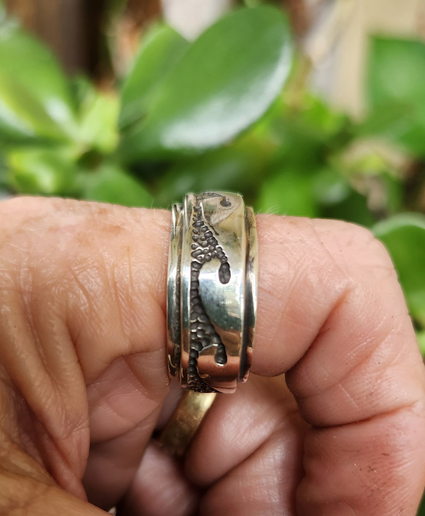 Heavy wave ring,925 sterling silver,10mm surf wave wedding band