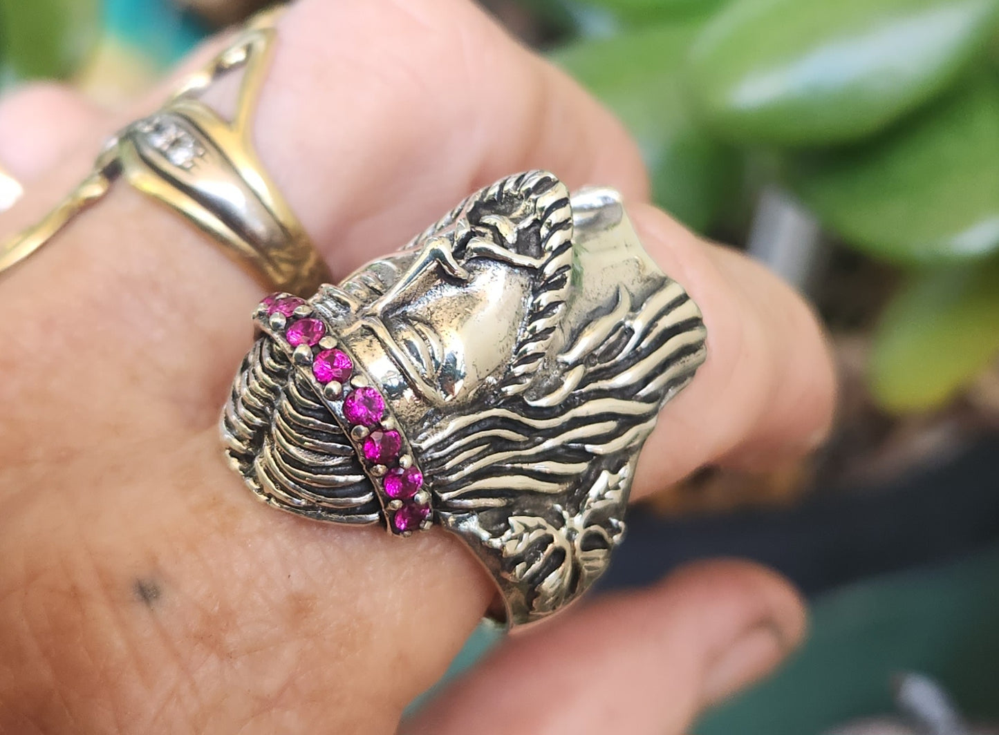Jesus ring,crown of thorns,large ring, sterling silver,Christian,spirituals,religious,God,Catholic,church,blessed,