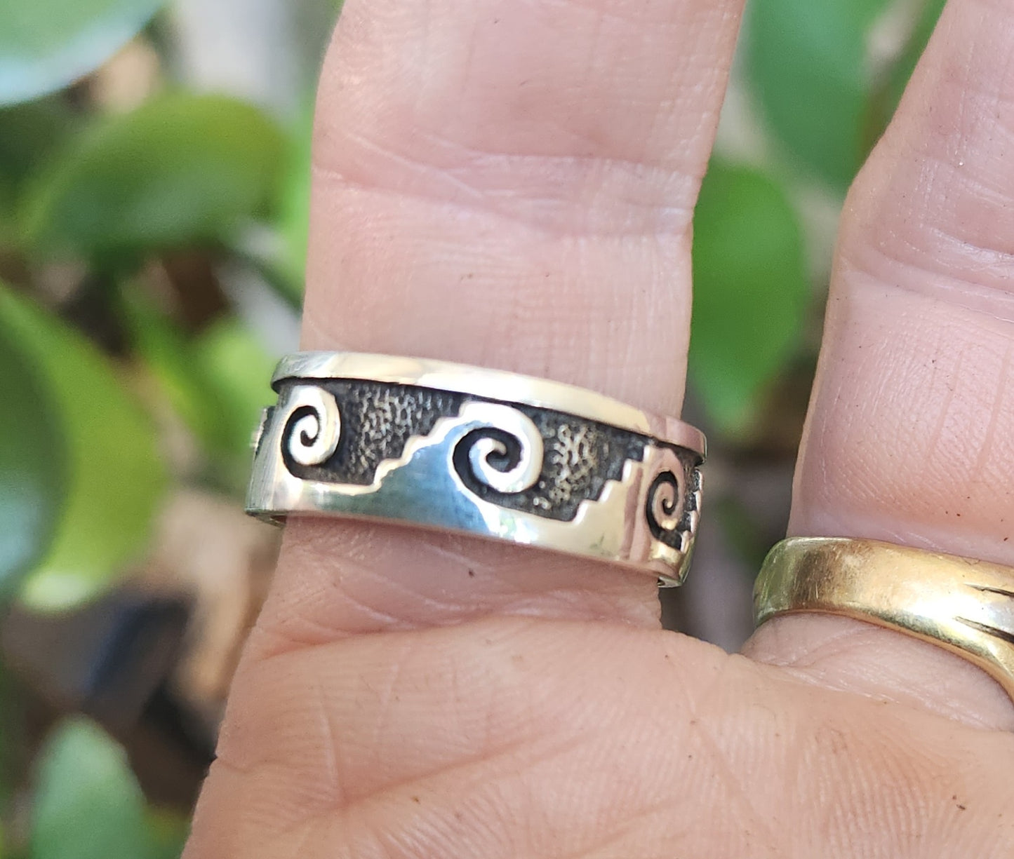 Wave Surf ring,925 sterling silver,aztec ocean sea wedding ring