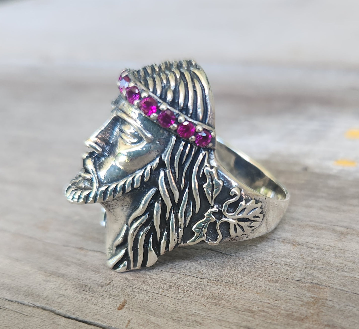 Jesus ring,crown of thorns,large ring, sterling silver,Christian,spirituals,religious,God,Catholic,church,blessed,