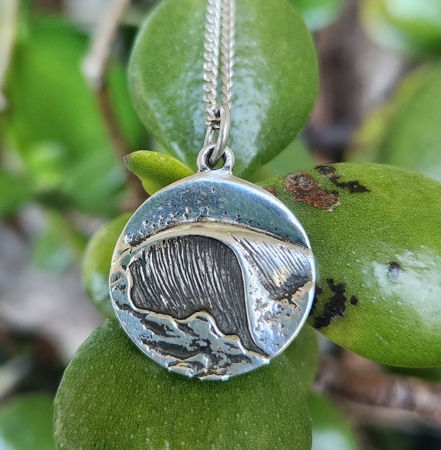Wave pendant,sterling silver medallion,surfer,surf pendant,sailor,diver, wave,surfer,surf,beach jewelry,handmade