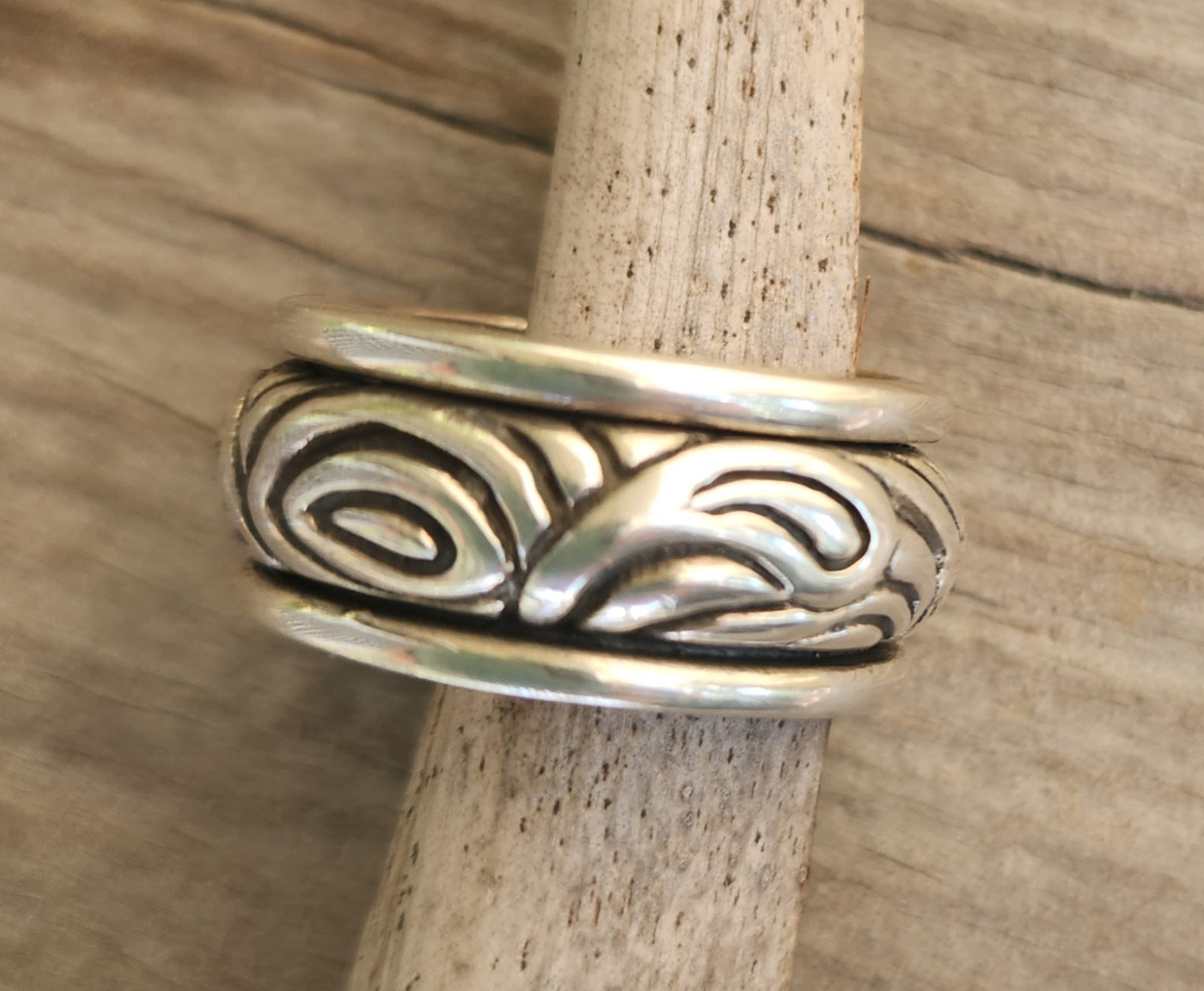Wide ring,chunky spinner,solid ring,sterling silver,tribal,celtic worry ring,wedding,dress, chunky ring,scroll,bespoke