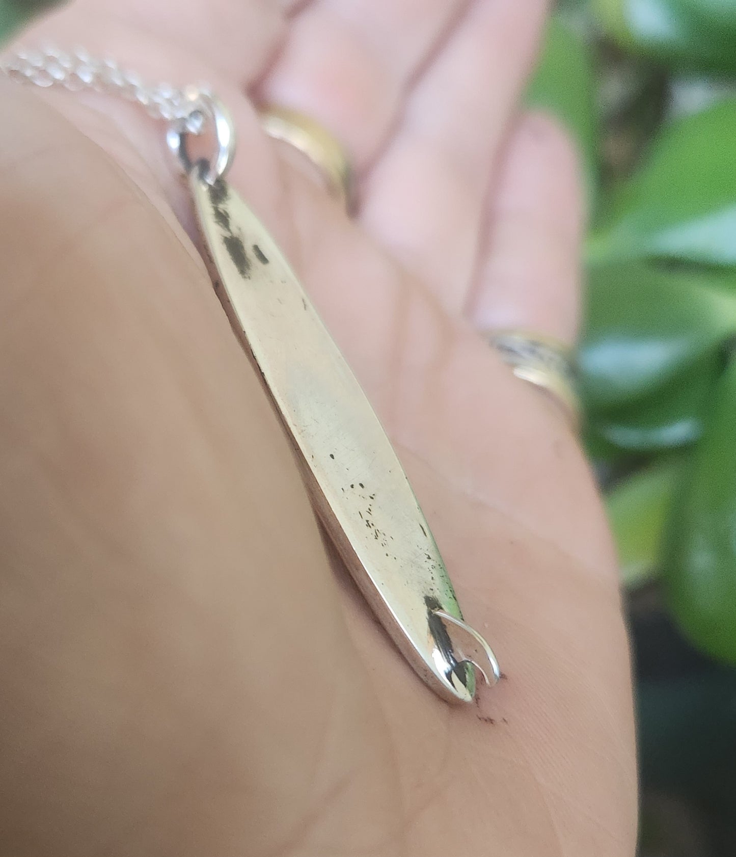 surf board,sterling silver surf pendant, wave,surfer beach jewelry,handmade,