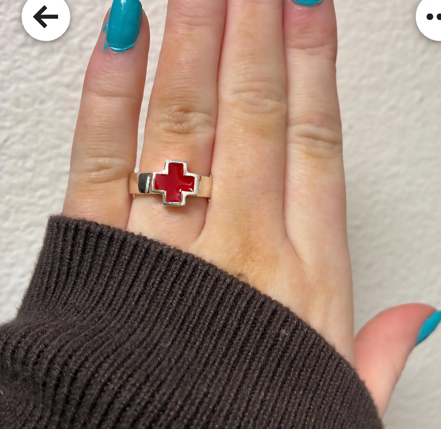 cross ring,sterling silver,even cross,black,red or blue enamel, Christian,Celtic cross,medieval,religious,pagan,hand made,knights templar