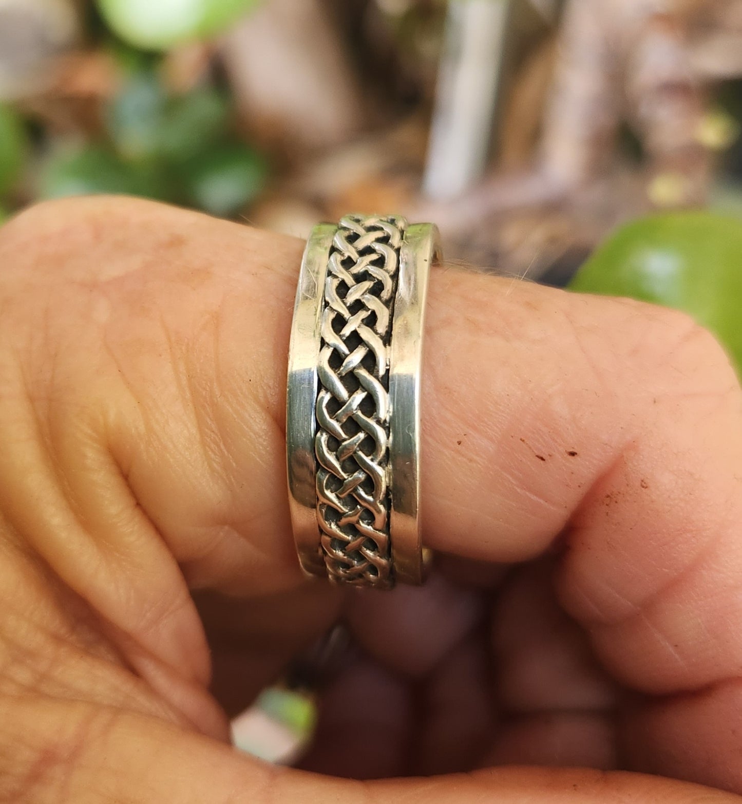Celtic twisted ring band,925 sterling silver