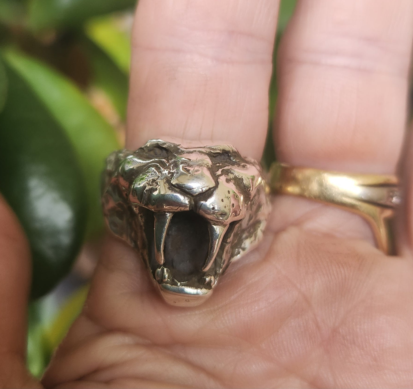 sabber tooth tiger ring,sterling silver,tiger,handmade,chunky.animal,boho,hipster,mens fashion,prehistoric,dynasaur,lion ring