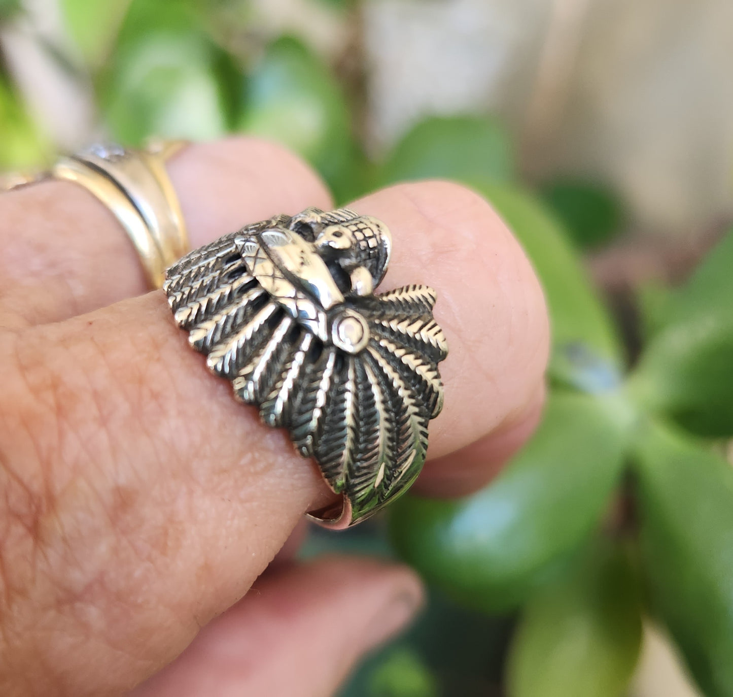 indian ring,sterling silver,skull ring,indian skull,Indian chief,tribal,boho ring,unisex,gypsy,eithnic,
