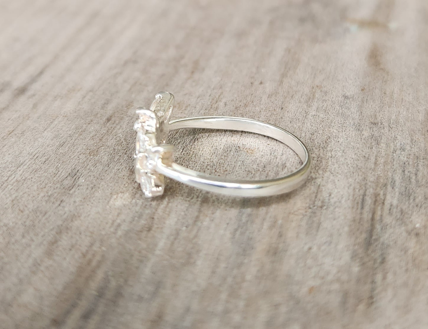 Small star Cz ring,925 sterling silver, dainty pinkie ,Cubic zirconia ,handmade, ring,goddess,boho