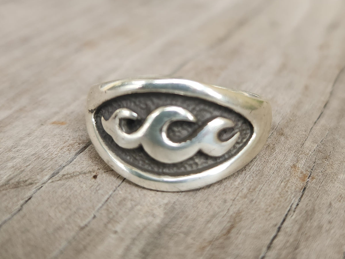 Wave Surf ring,925 sterling silver, ocean sea, ring