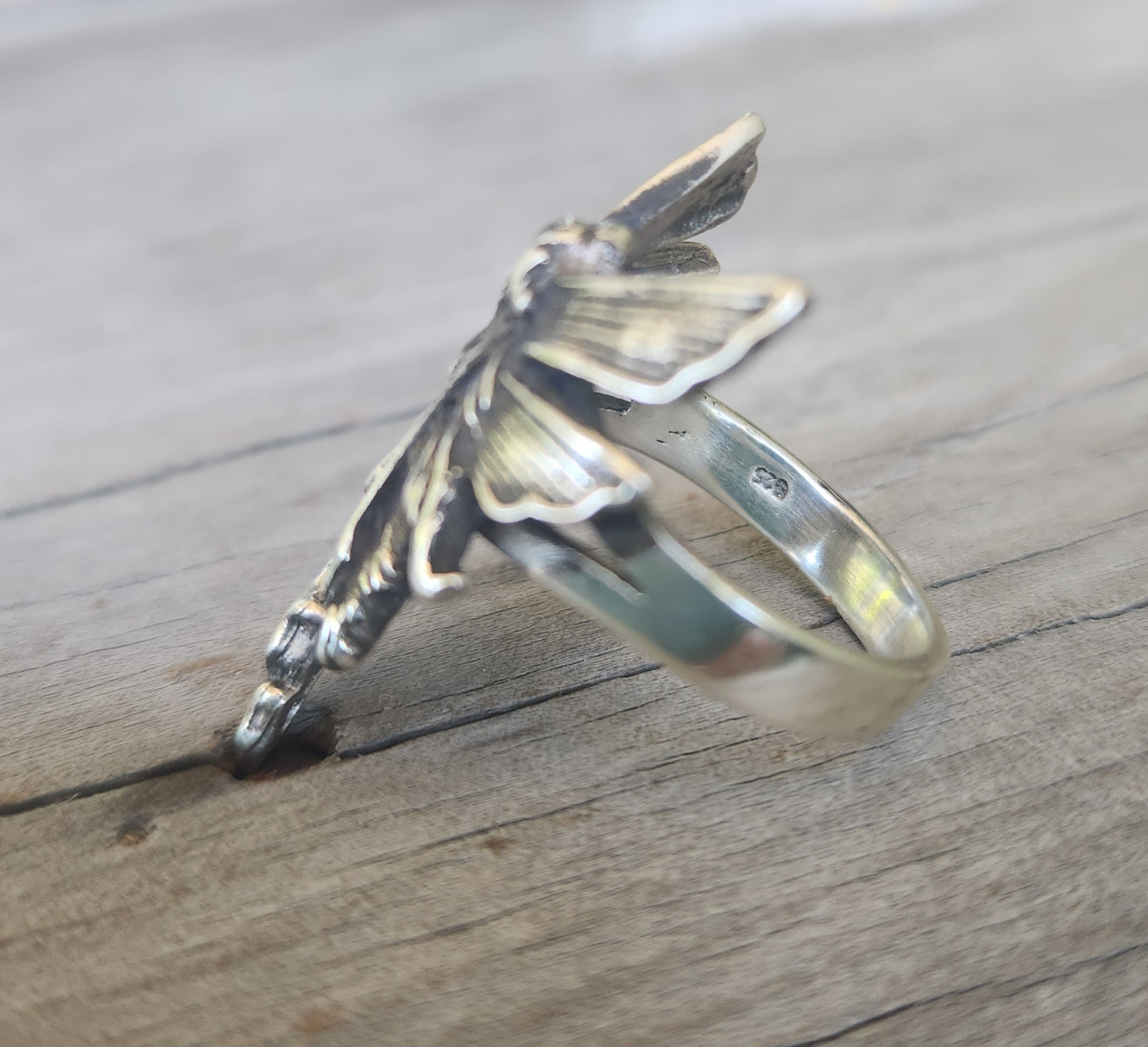 fairy ring,sterling silver,art nouveau faerie,woodland,goddess,angel,new age,magic,boho,nymph,women's fashion,gypsy,shic,goddess
