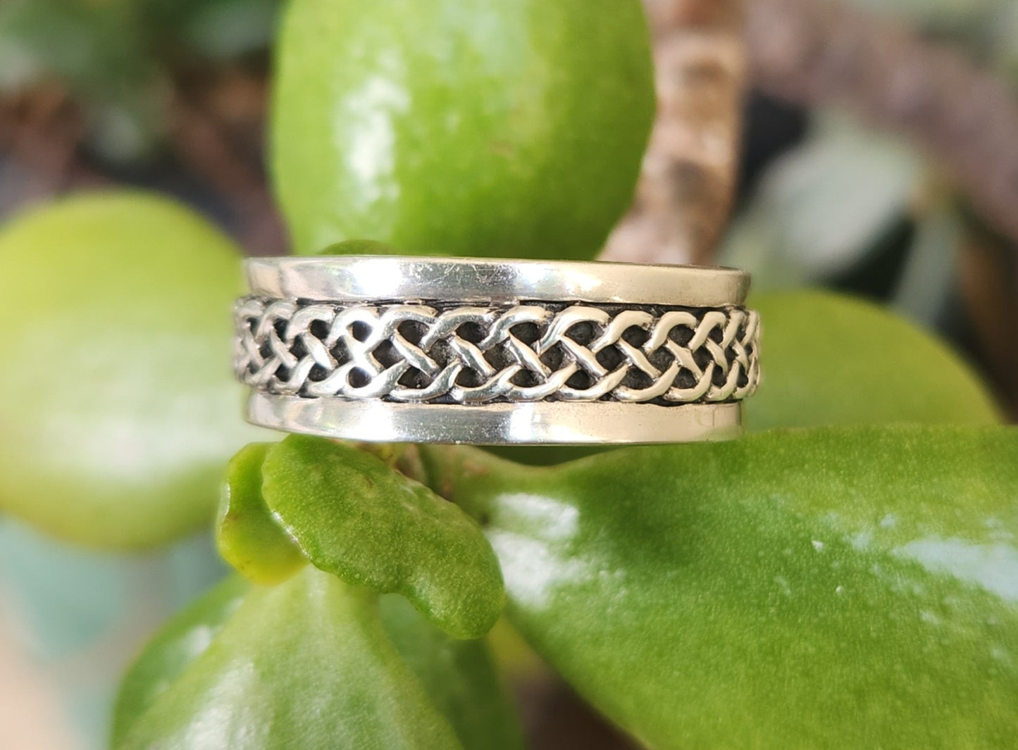 Celtic twisted ring band,925 sterling silver