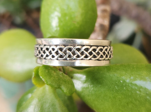 Celtic twisted ring band,925 sterling silver
