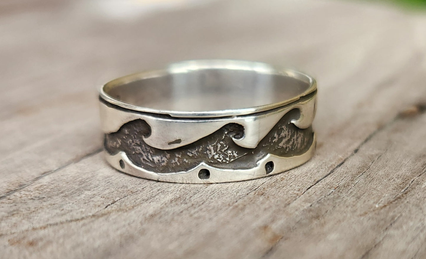 Wave Surf ring,925 sterling silver, ocean sea wedding ring