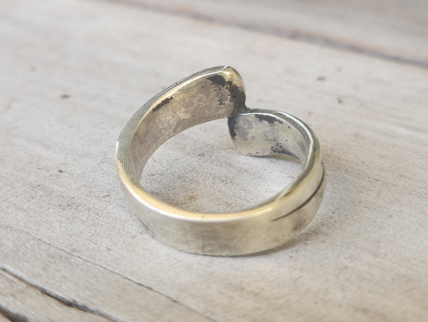 Lightening bolt ring,925 sterling silver,solid cross over band,handmade