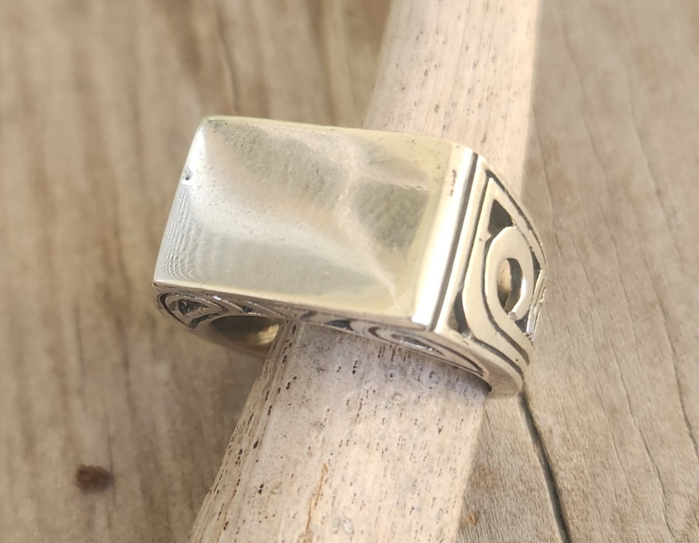 Silver Signet ring,925 sterling silver,filegree blank ring,unisex