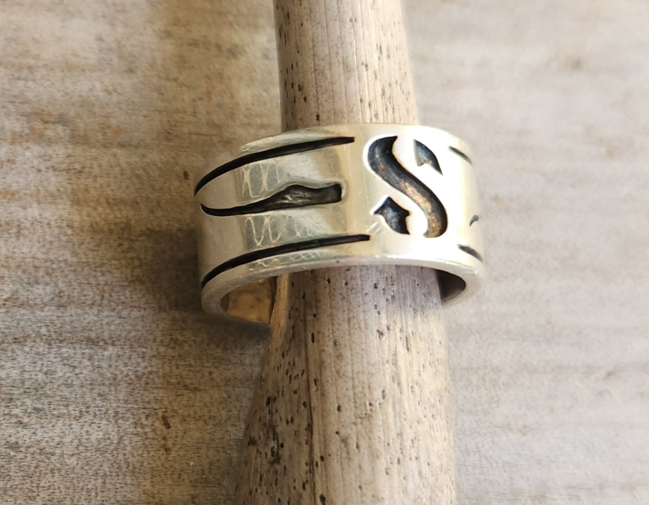 Snorkling diving ring,925 sterling silver, S band with flippers,fins,ocean jewelry,