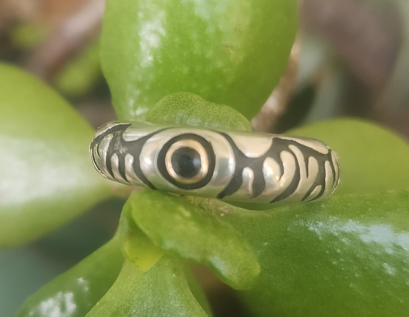 Gold and silver two tone ring,sapphire set in 9k gold,925 sterling silver band,mixed metal