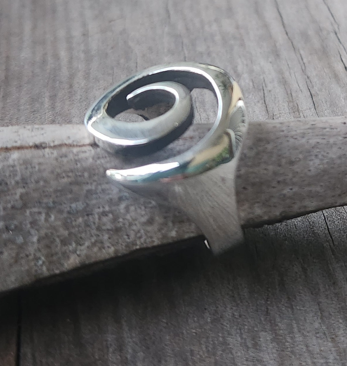 Swirl ring,Sterling silver,chunky ring,handmade,boho,goddess, steampunk,gothic,art nouveau celtic,tribal,gypsy,spiral,maori koru