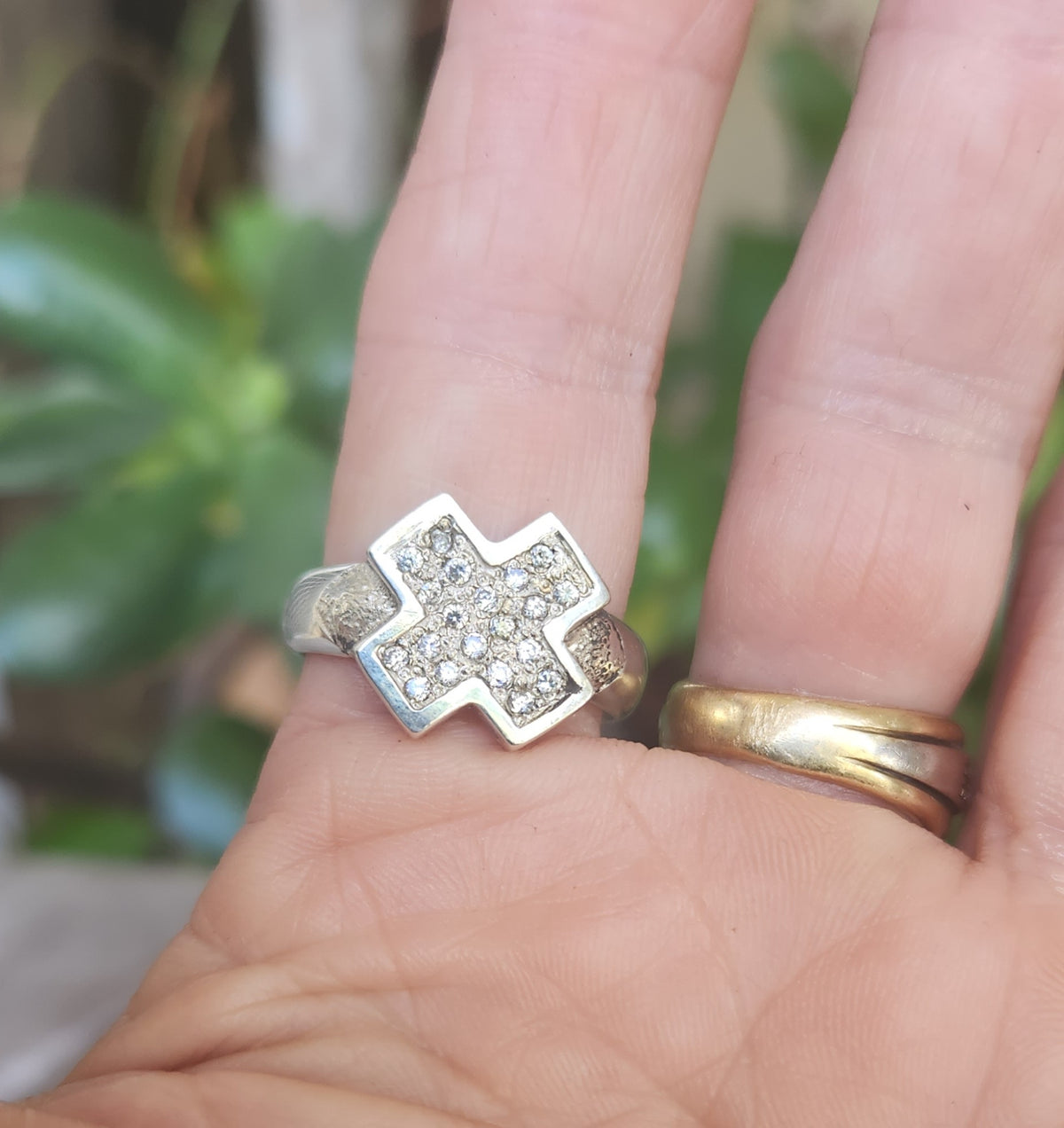 X bling ring,925 sterling silver,cubic zirconia, X gen cross ring,cz ring, X generation.