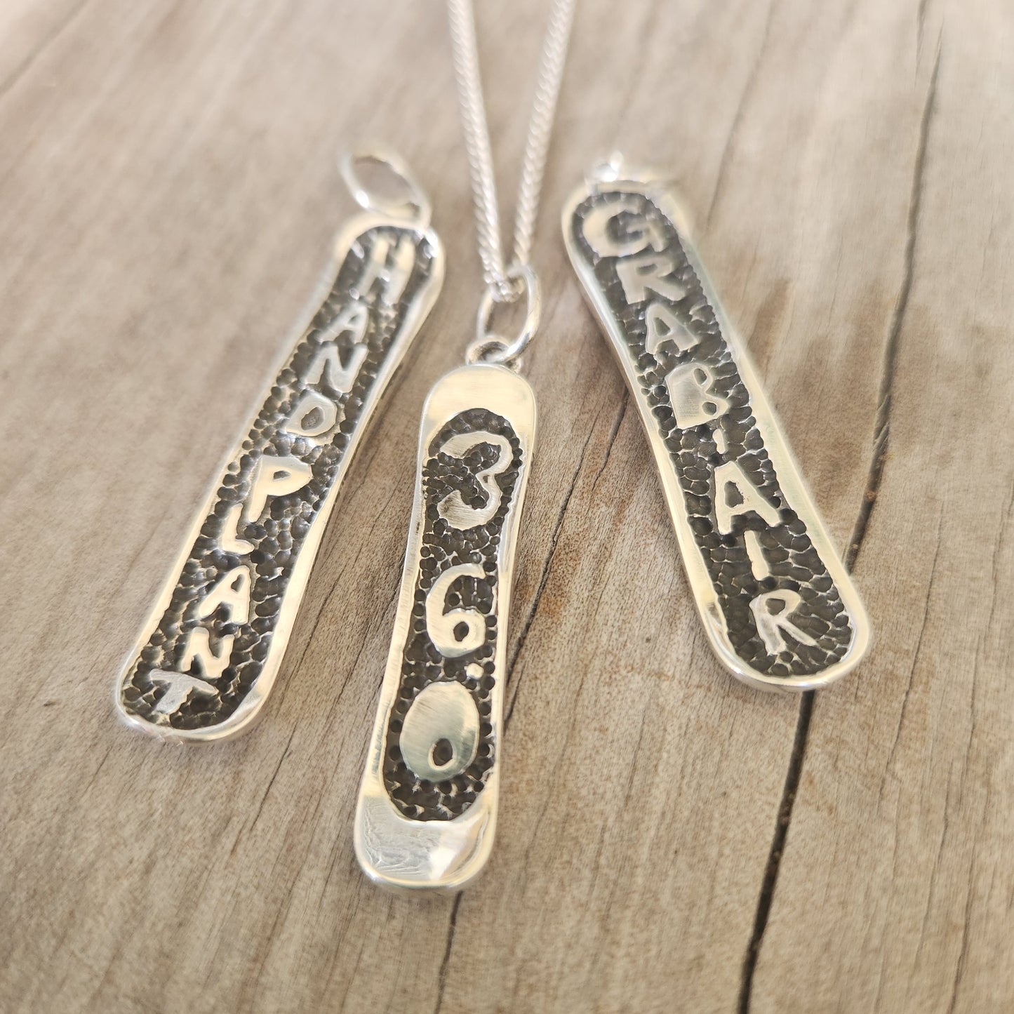 Skateboard grab air pendant,925 sterling silver,skateboard deck,handmade