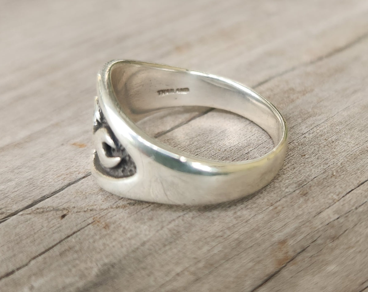 Wave Surf ring,925 sterling silver, ocean sea, ring