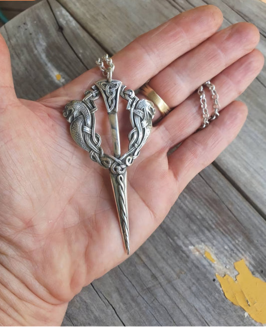 large celtic pedant,925 sterling silver