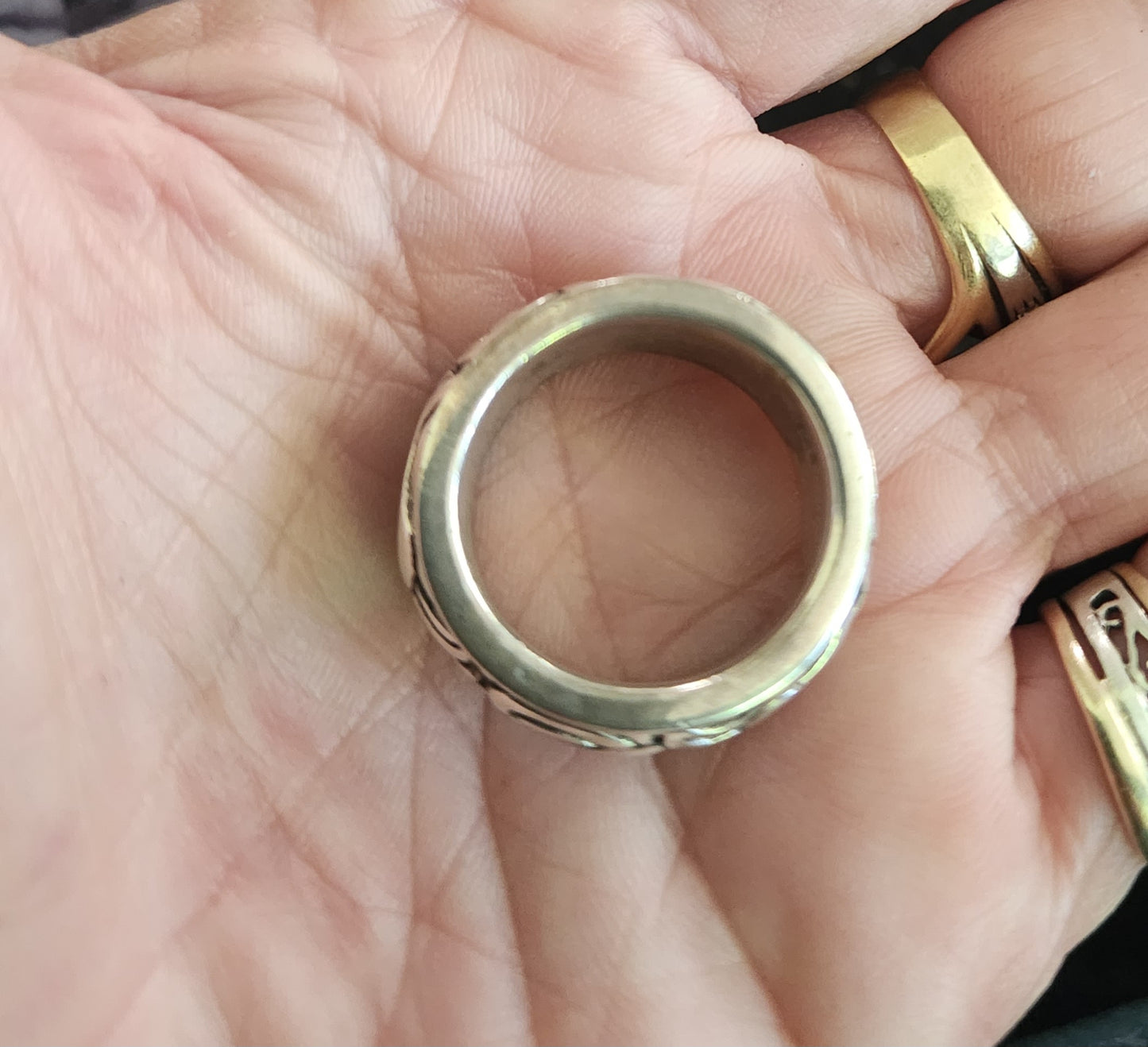 Wide ring,chunky spinner,solid ring,sterling silver,tribal,celtic worry ring,wedding,dress, chunky ring,scroll,bespoke