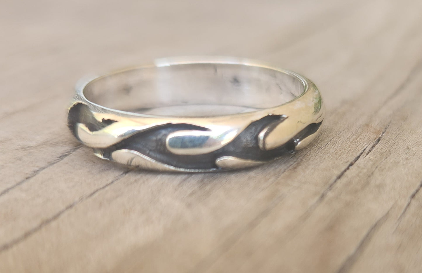 flame ring,925 sterling silver 5mm solid band,modern ornate ring,dress ring, wedding,rockabilly,hipster,handmade