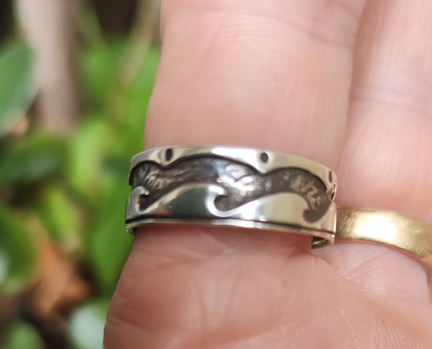Wave Surf ring,925 sterling silver, ocean sea wedding ring